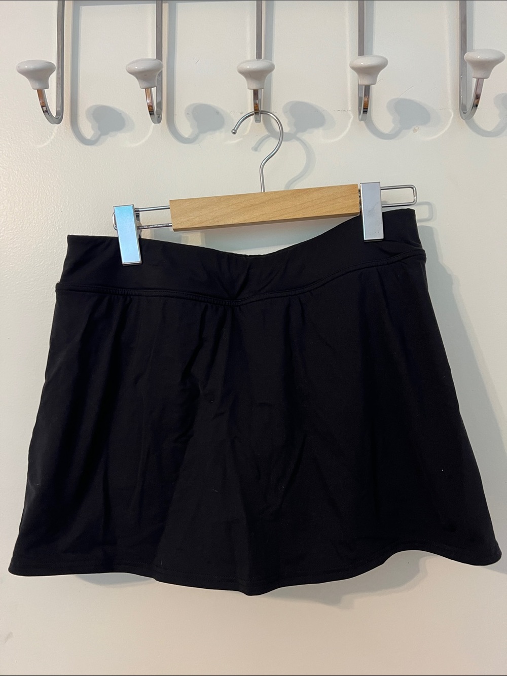 Lands' End Black Women's Athletic Skort with Built-In Shorts